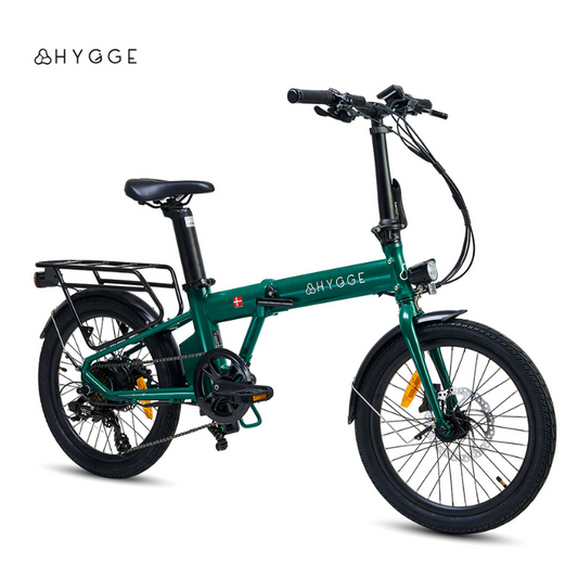 HYGEE Virum Lightweight Foldable Racing Green Electric Bike