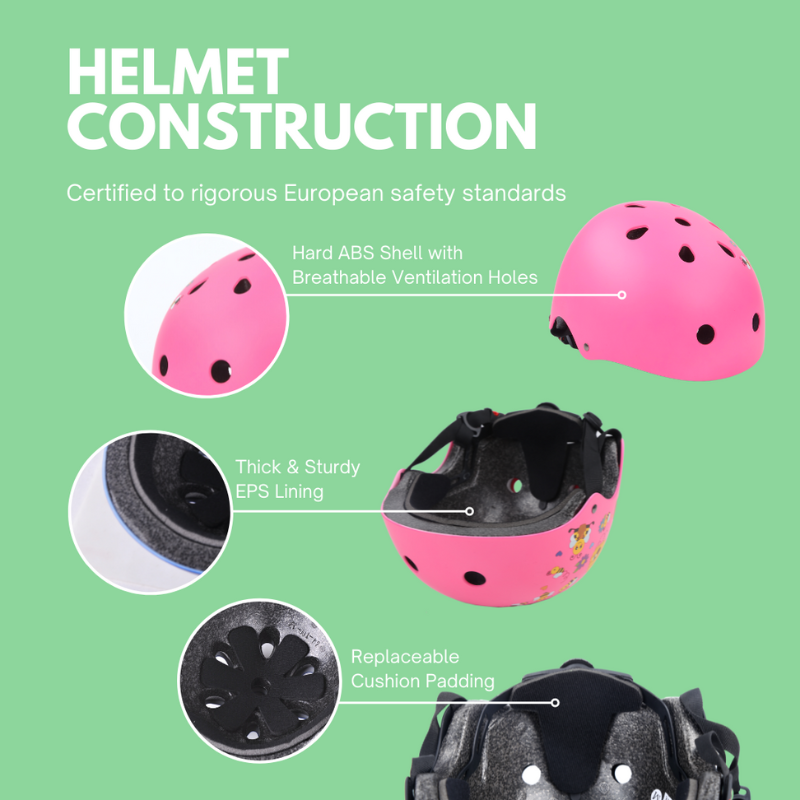 BOLDCUBE Bee Garden Pink Kids Helmet