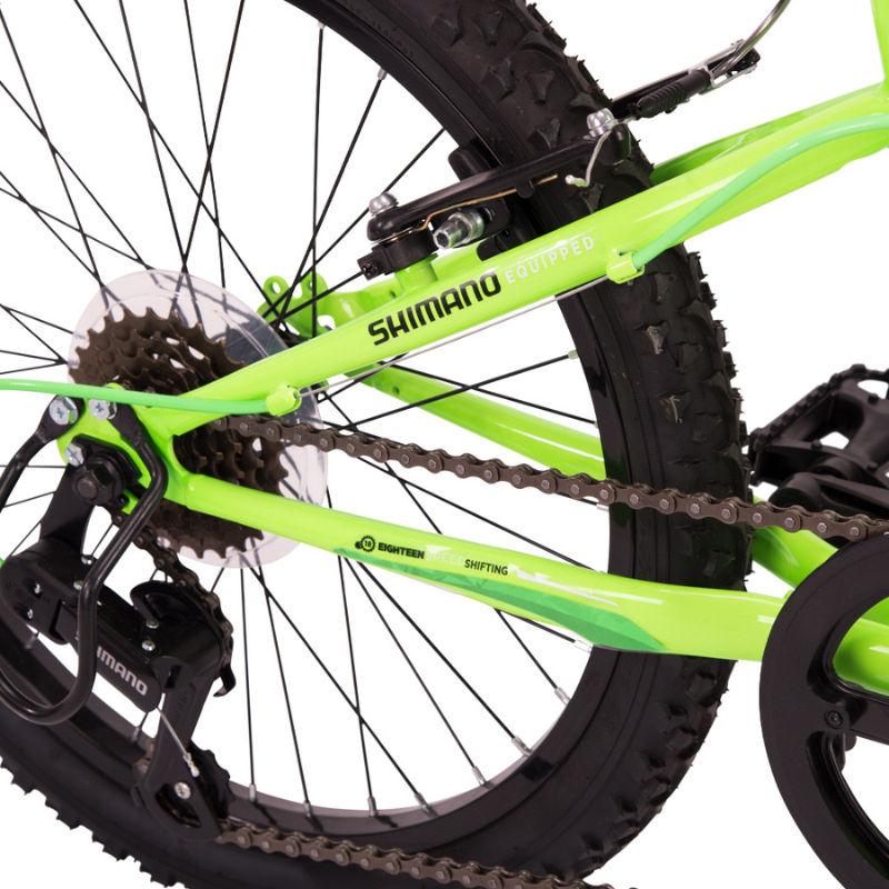 HUFFY Extent Kids Mountain Bike 20" Wheel, 6-9 Years, 6 Speed - Antifreeze Green