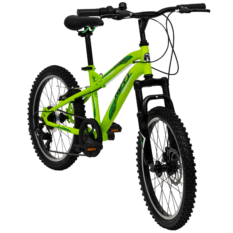 HUFFY Extent Kids Mountain Bike 20" Wheel, 6-9 Years, 6 Speed - Antifreeze Green