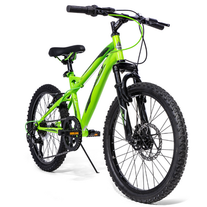 HUFFY Extent Kids Mountain Bike 20" Wheel, 6-9 Years, 6 Speed - Antifreeze Green