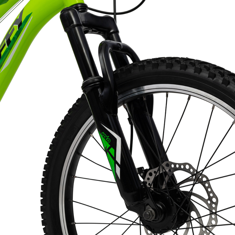 HUFFY Extent Kids Mountain Bike 20" Wheel, 6-9 Years, 6 Speed - Antifreeze Green