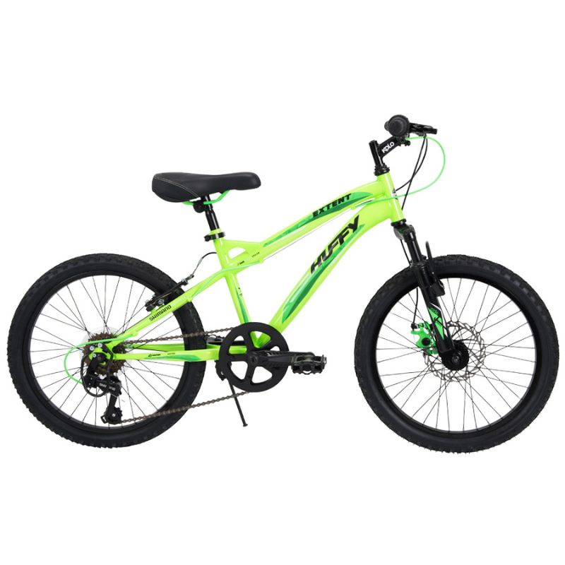 HUFFY Extent Kids Mountain Bike 20" Wheel, 6-9 Years, 6 Speed - Antifreeze Green