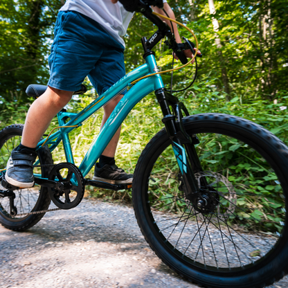 HUFFY Extent Kids Mountain Bike 20" Wheel, 6-9 Years, 6 Speed - Aqua Blue