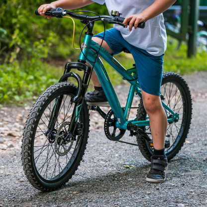 HUFFY Extent Kids Mountain Bike 20" Wheel, 6-9 Years, 6 Speed - Aqua Blue