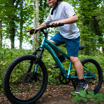 HUFFY Extent Kids Mountain Bike 20" Wheel, 6-9 Years, 6 Speed - Aqua Blue