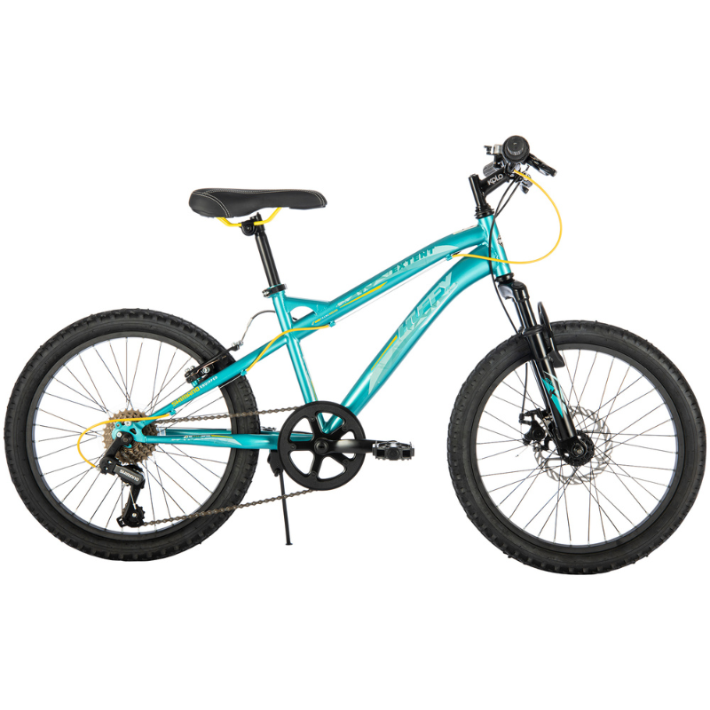 HUFFY Extent Kids Mountain Bike 20" Wheel, 6-9 Years, 6 Speed - Aqua Blue