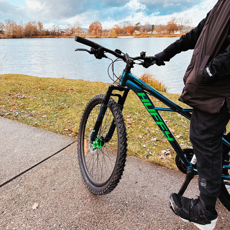 HUFFY Korros 26" Hybrid Bike - Hardtail - Blue/Green - 9-12yrs +