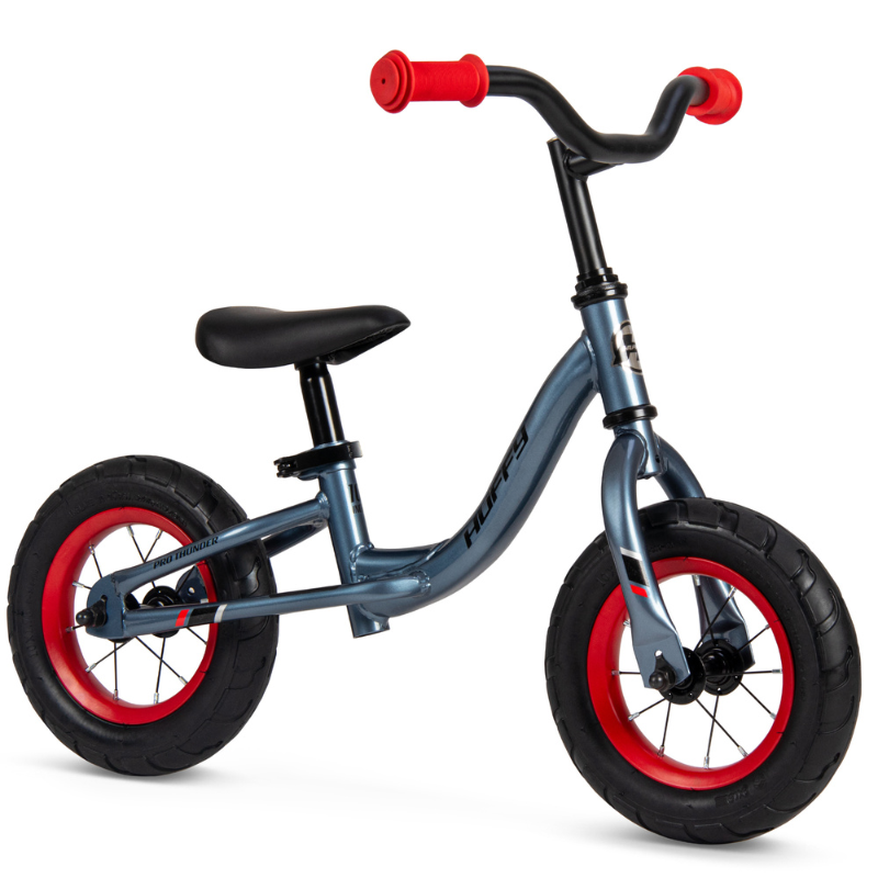Huffy Pro Thunder 10" Grey Balance Bike | Ages 3–5, Safe & Adjustable