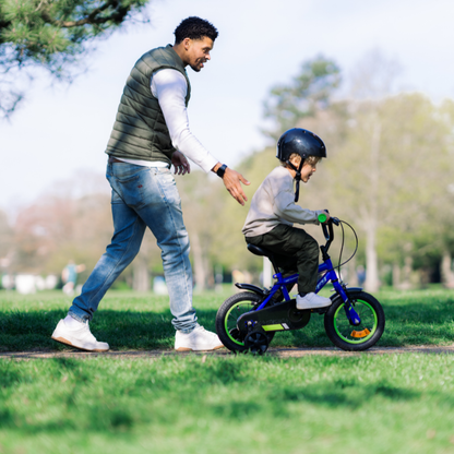 Huffy Pro Thunder 12" Blue Kids Bike 3-5 yrs | Safe, Stylish & Adjustable