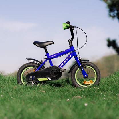 Huffy Pro Thunder 12" Blue Kids Bike 3-5 yrs | Safe, Stylish & Adjustable