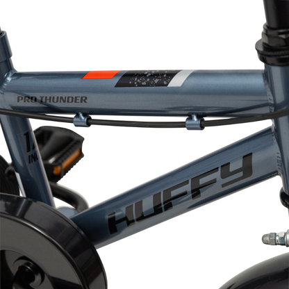 Huffy Pro Thunder 12" Grey Bike with Stabilisers 3-5 yrs| Kids Beginner Bike
