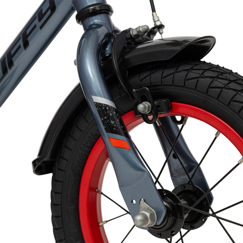 Huffy Pro Thunder 12" Grey Bike with Stabilisers 3-5 yrs| Kids Beginner Bike