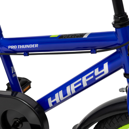 Huffy Pro Thunder 16" Kids Bike Blue | 4-6yrs | Removable Stabilisers & Adjustable Seat