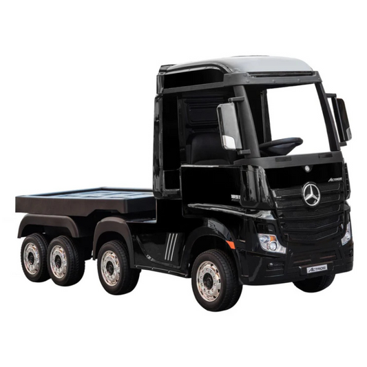 AKAC Licensed Mercedes Benz Black 24V Actro Lorry with Trailer 2-7 yrs