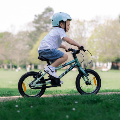 Lightweight 14" Kids Bike in Green | Safe Starter Bike for Ages 4–6