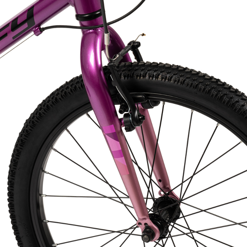 Lightweight 20-Inch Girls’ 7-Speed Bike | Neon Pink & Grey