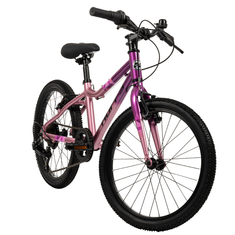 Lightweight 20-Inch Girls’ 7-Speed Bike | Neon Pink & Grey
