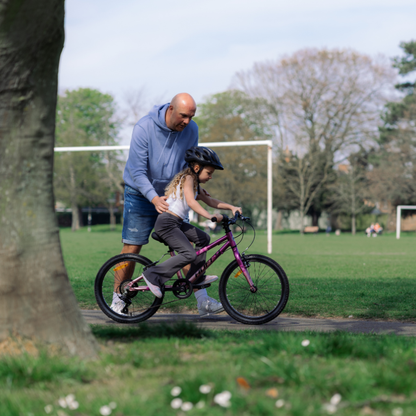 Lightweight 20-Inch Girls’ 7-Speed Bike | Neon Pink & Grey