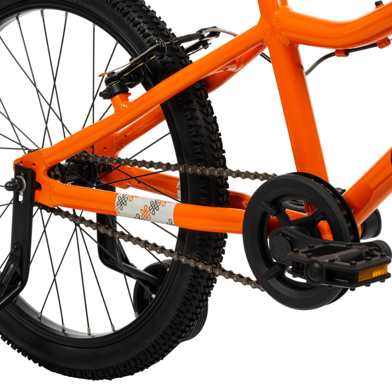 Lightweight 20-Inch Kids’ Single Speed Bike | Tangerine & Grey