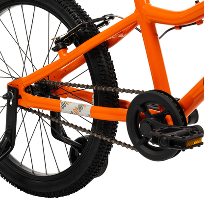 Lightweight 20-Inch Kids’ Single Speed Bike | Tangerine & Grey