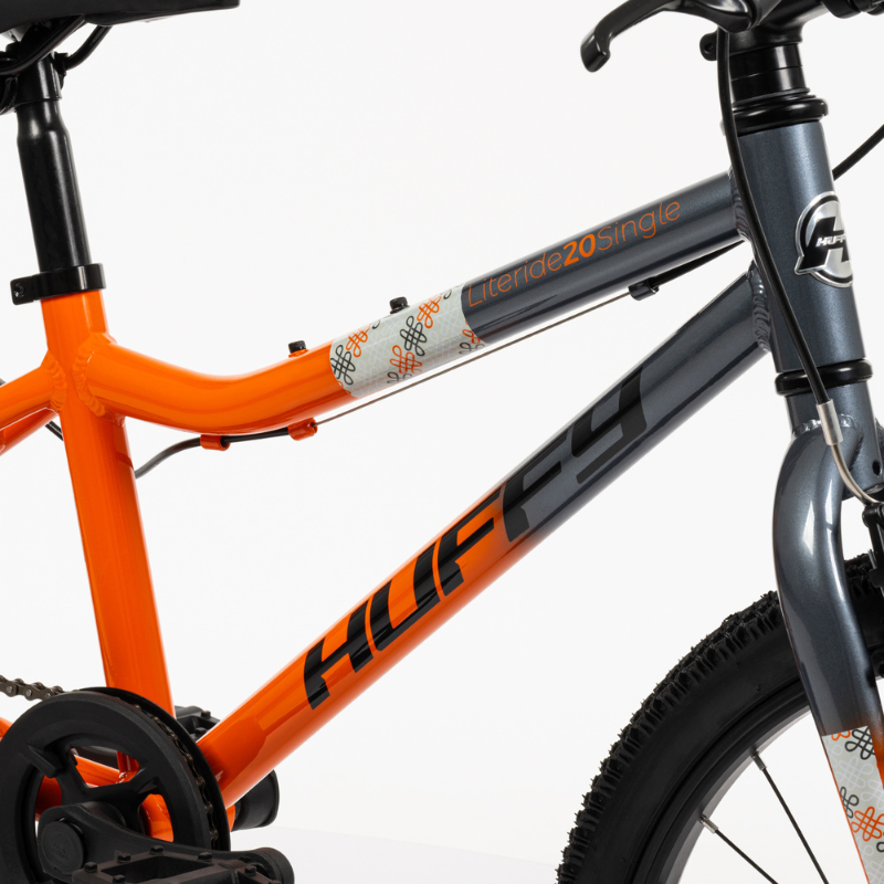 Lightweight 20-Inch Kids’ Single Speed Bike | Tangerine & Grey