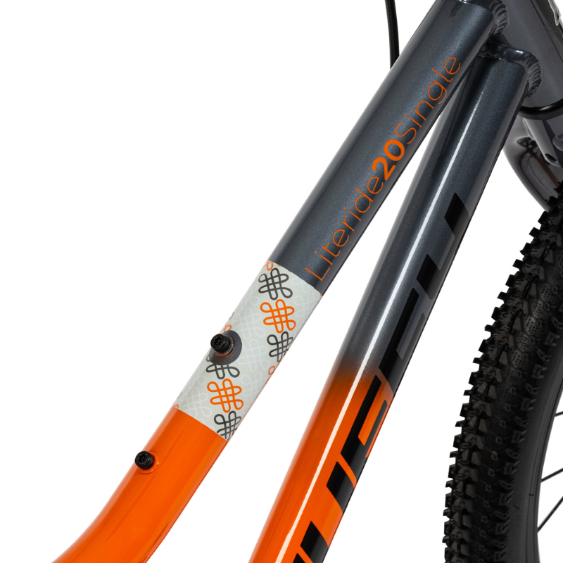 Lightweight 20-Inch Kids’ Single Speed Bike | Tangerine & Grey