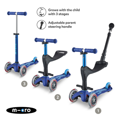 MICRO-Mini 3 in 1 Blue Scooter 12 months-5 years