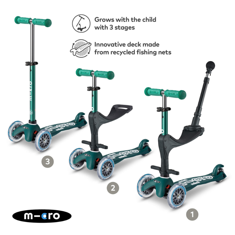 MICRO-Mini 3 in 1 Green Scooter 12 months-5 years