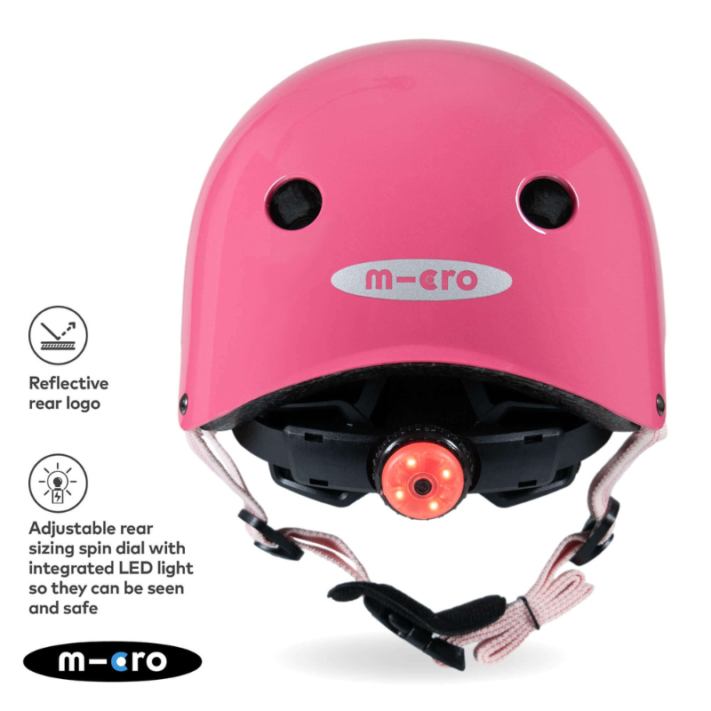 MICRO Deluxe Pink Glossy Kids Helmet