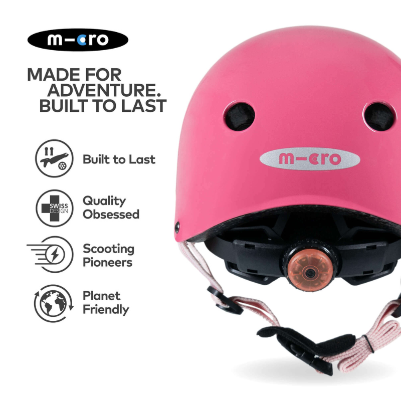 MICRO Deluxe Pink Glossy Kids Helmet