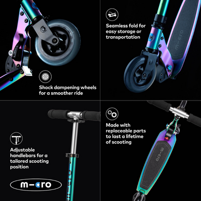 MICRO Speed Classic Matte Neo Chrome Scooter 8 years-Adult