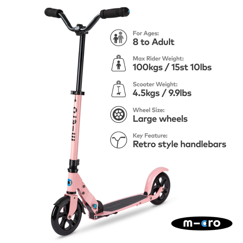 MICRO Speed Deluxe Rose Pink Scooter 8 years-Adult