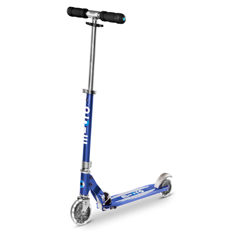 MICRO Sprite Classic LED Wheels Blue Scooter 5-12 years