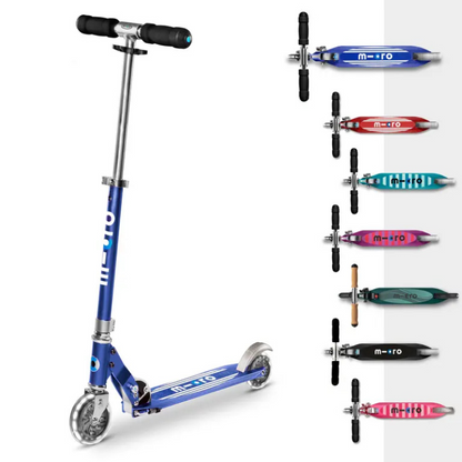 MICRO Sprite Classic LED Wheels Blue Scooter 5-12 years