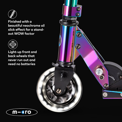 MICRO Sprite Classic LED Wheels Neochrome Scooter 5-12 years