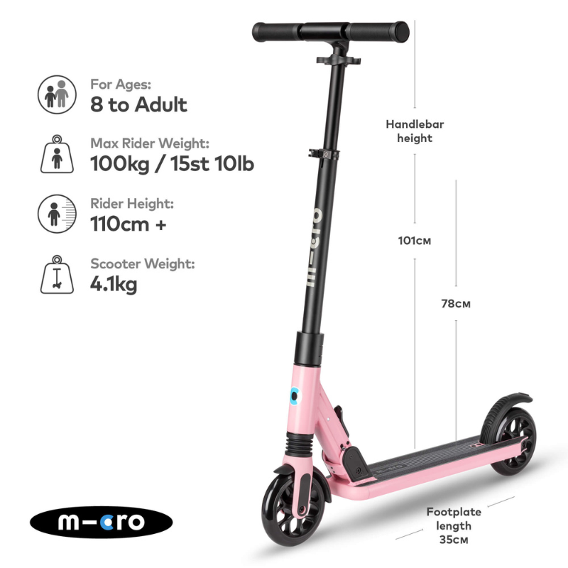 MICRO Sprite Suspension Pink Scooter 8 years-Adult