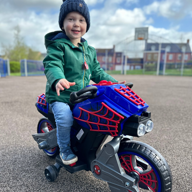 HUFFY Marvel Spider-Man 6V Motorbike By Huffy 3-7 yrs