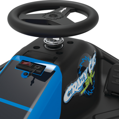 RAZOR Crazy Cart 12 Volt Electric Drift Cart Blue/Black 6-8+ years