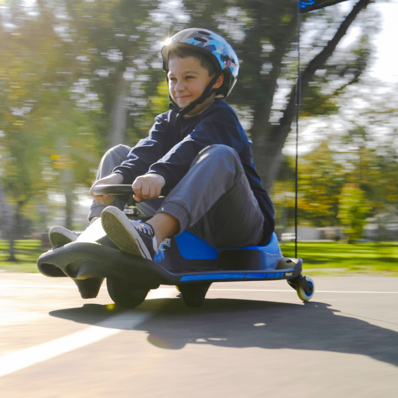 RAZOR Crazy Cart 12 Volt Electric Drift Cart Blue/Black 6-8+ years