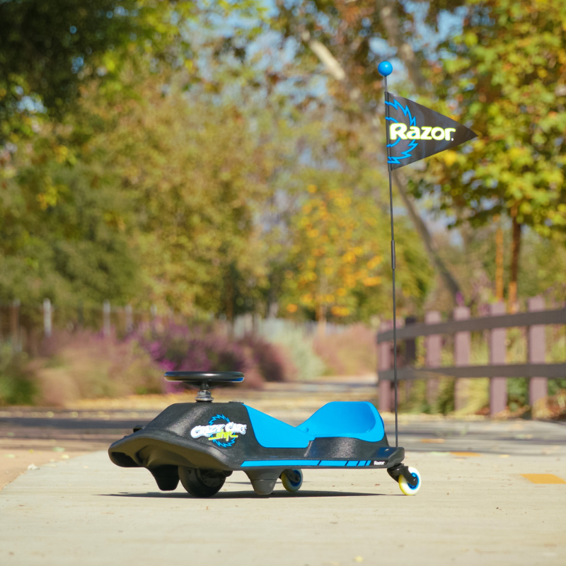 RAZOR Crazy Cart 12 Volt Electric Drift Cart Blue/Black 6-8+ years