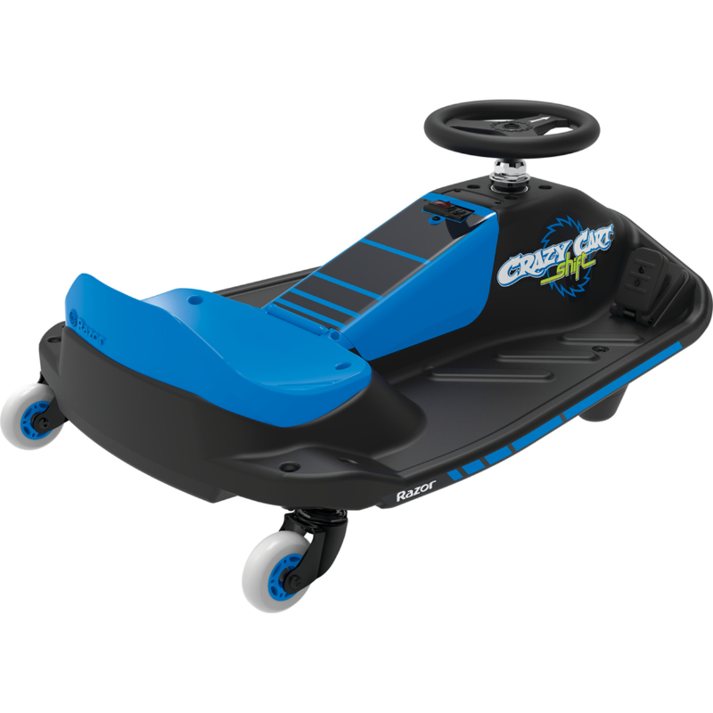 RAZOR Crazy Cart 12 Volt Electric Drift Cart Blue/Black 6-8+ years