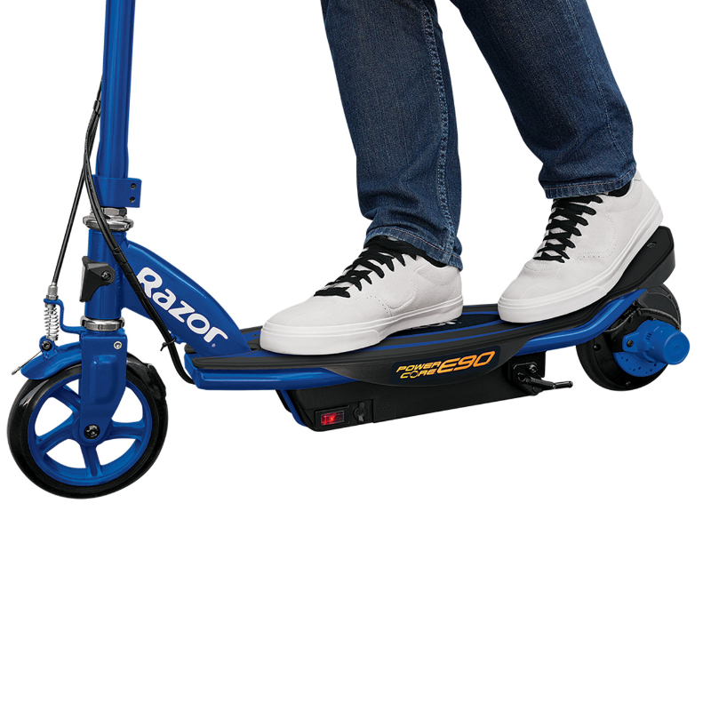 RAZOR Power Core E90 Kids Electric Scooter Blue 8+ Years