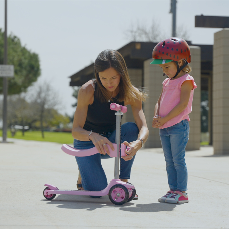 RAZOR Rollie 2 in 1 Kids Scooter Pink 2.5-4 years