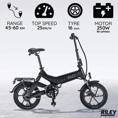 RILEY RB1 Foldable Black Electric Bike