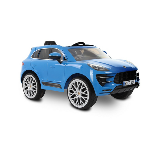 ROLLPLAY Kids Porsche Macan 12 Volt Premium Car with Remote Control-Blue 3-6 Years