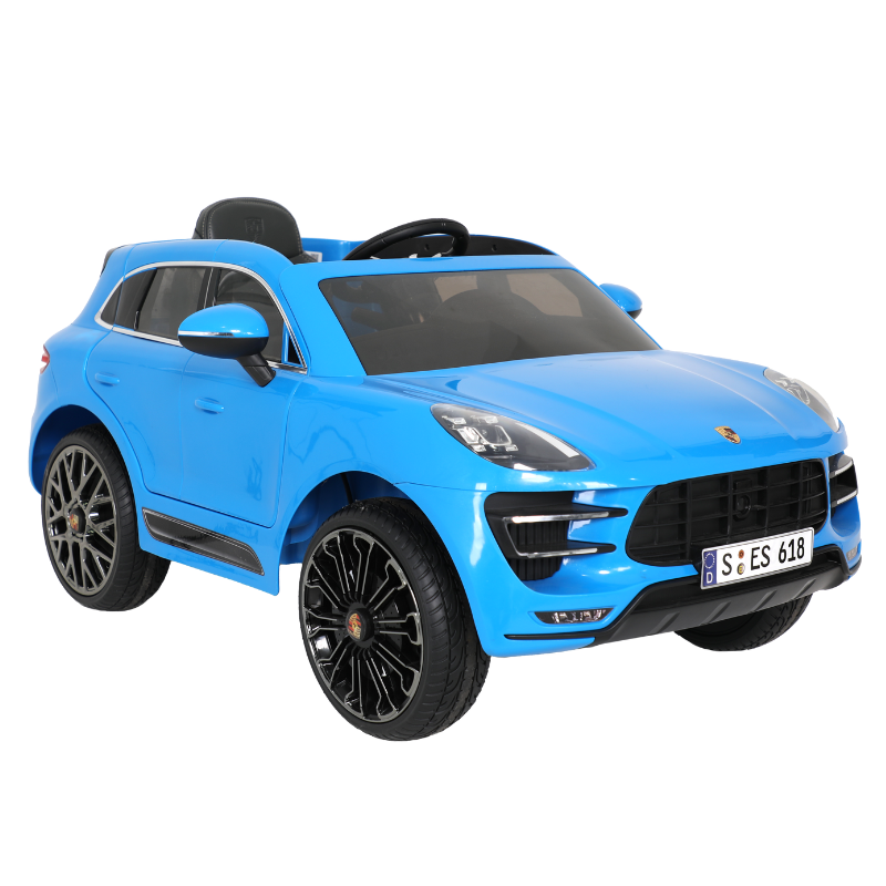 ROLLPLAY Kids Porsche Macan 12 Volt Premium Car with Remote Control-Blue 3-6 Years