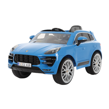 ROLLPLAY Kids Porsche Macan 12 Volt Premium Car with Remote Control-Blue 3-6 Years