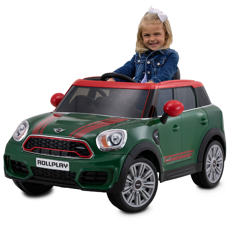 ROLLPLAY Mini Countryman 12 Volt Premium Car with Remote Control – Green 3-6 Years