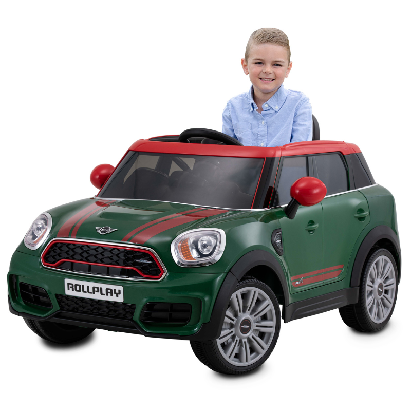 ROLLPLAY Mini Countryman 12 Volt Premium Car with Remote Control – Green 3-6 Years